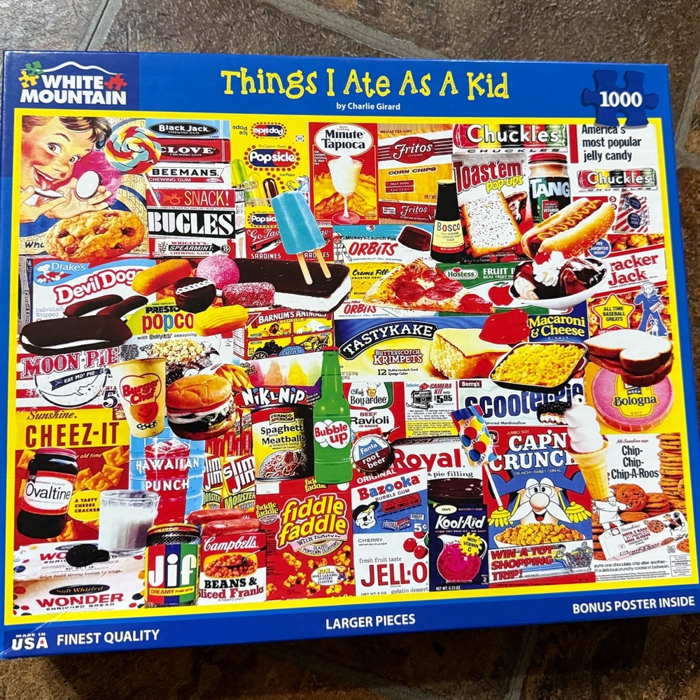 White Mountain 'Things I Ate As A Kid' Puzzle 1,000 Piece